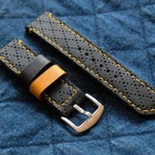 leather watch strap, Cross III model, black watch strap