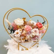 Miss。花謎 【只屬於你】愛心鐵藝花禮 桌花 盆花 開幕花禮 情人