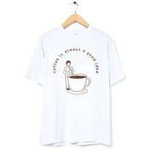 coffee good idea 中性短袖T恤 白色 交換禮物快速出貨咖啡瘋設祭