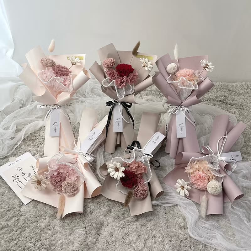 【艸弄花藝】愛的呢喃・母親節康乃馨花束 (S) 溫柔粉