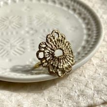 老林雜貨 | 大花黃銅戒指