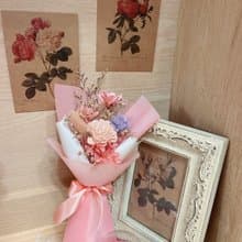 櫻花粉粉小可愛花束 乾燥花 永生花 母親節 生日送禮 韓式花束