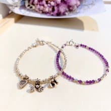Ops Amethyst silver bracelet-紫水晶/純銀/禮物/手鍊/細緻/夢幻