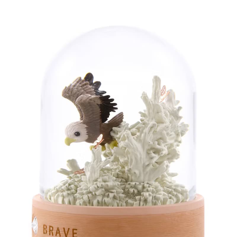 心靈守護神-Stay brave 玻璃罩擺件生日情人聖誕交換彌月療癒老鷹