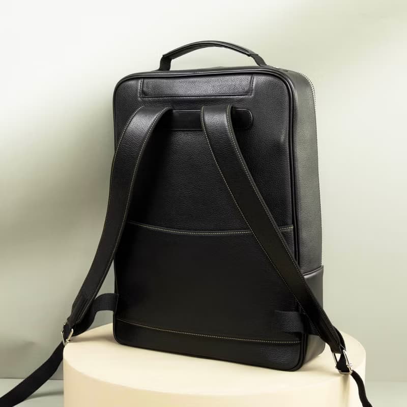 Black Leather Backpack