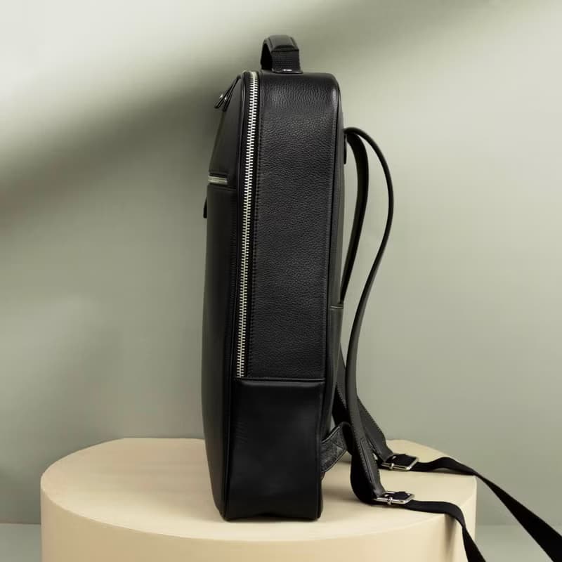 Black Leather Backpack