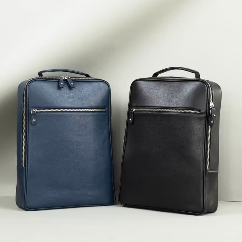 Black Leather Backpack