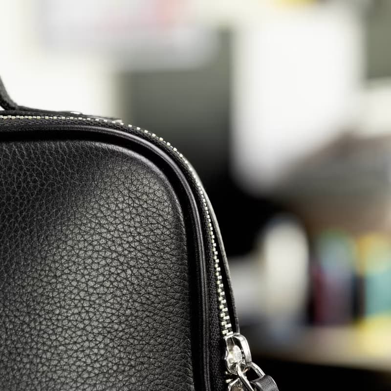 Black Leather Backpack