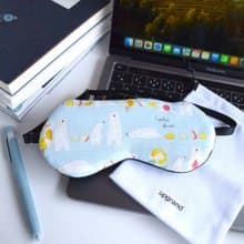 雙層棉紗不悶熱眼罩 | 夏日白熊 |有附收納袋|生日|結婚|畢業