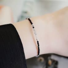 法蘭西黑騎士純銀手鍊(黑瑪瑙/黑髮晶) | 開運小物 飾品禮盒