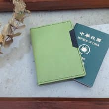 護照套,護照本,手工縫製,真皮,淺綠色
