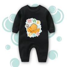 抱我前先洗手 幼兒連身包屁衣-黑