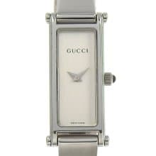 【日本直送】グッチ GUCCI 腕時計 1500L SS クオーツ アナログ表示 シルバー文字盤 レディース【中古】