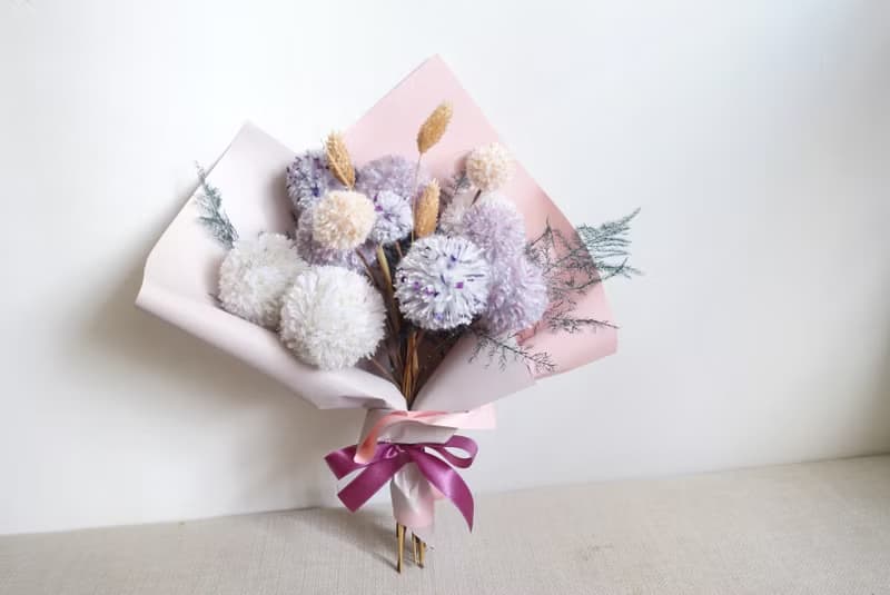 森林迷霧後的花束/桌邊花束/伴娘新娘捧花乾燥