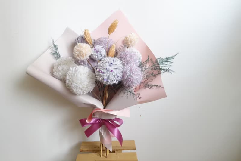 森林迷霧後的花束/桌邊花束/伴娘新娘捧花乾燥