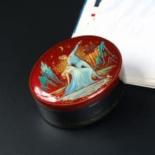 Swan Lake ballet lacquer box painted miniature art Christmas Gift Wrapping