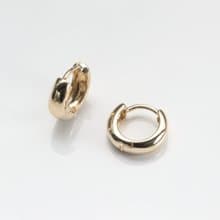 14K 圓弧寬耳扣耳環 (內徑 7 mm)