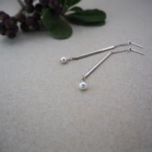 rain pearl earring_細雨珍珠耳環 925銀 限量 設計師 手作 訂製