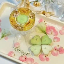 乾燥花玻璃燭台 茶蠟 香氛茶蠟 茶蠟 婚禮小物 桌上禮 生日禮物