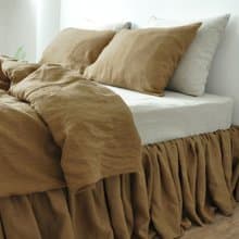 Taupe linen duvet cover / Softened linen / Comforter cover / Quilt cover