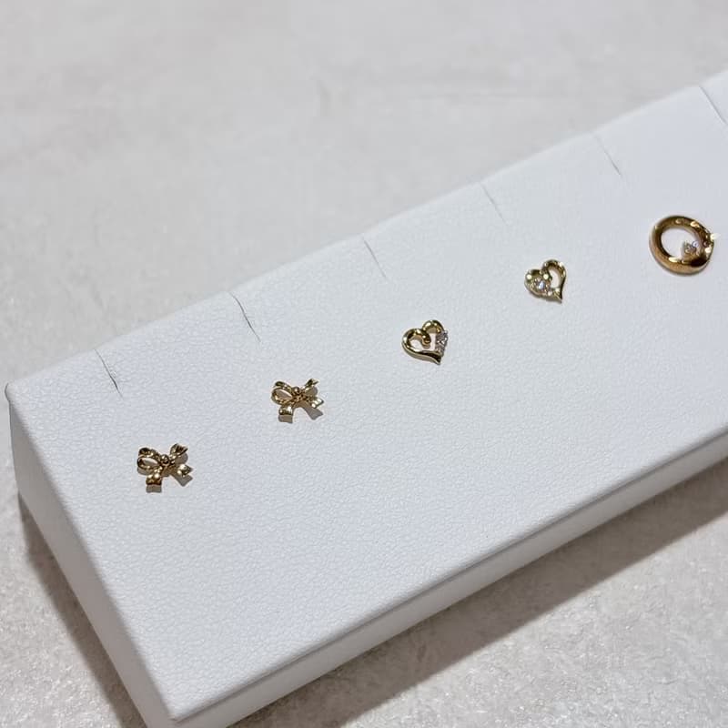 18K金蝴蝶結小耳環