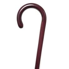 パープルハート大曲ステッキ　天然木製一本杖