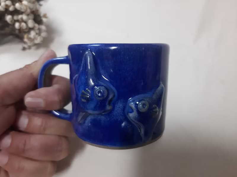 曼波魚雙魚陶杯
