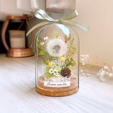 蒲公英玻璃盅-森林樂章 l 永生蒲公英 畢業禮物 不凋花玻璃盅
