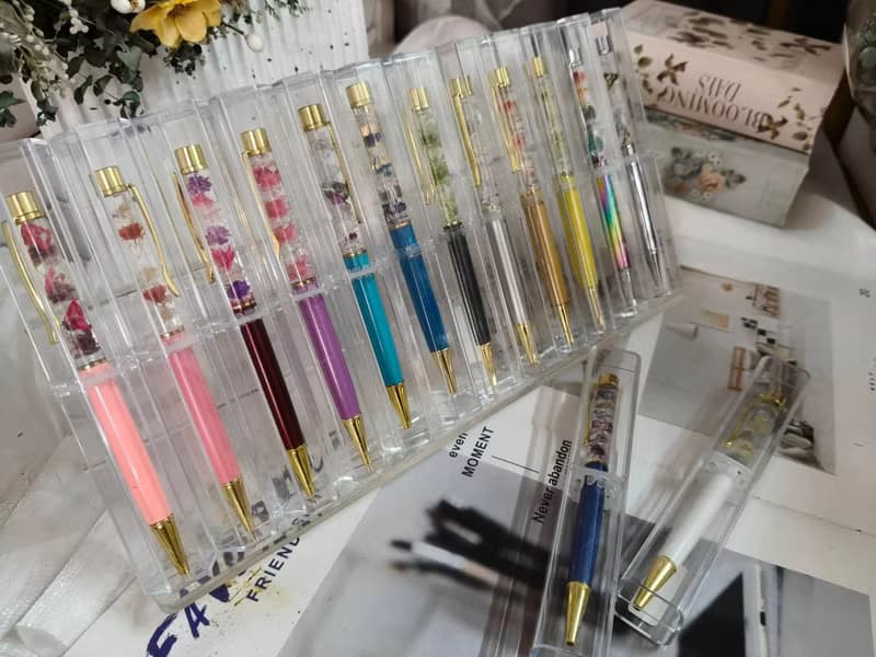 【蕎翎工作室】晶漾乾燥花筆 浮游花筆 生日禮物 畢業禮物