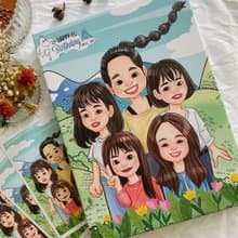 【朋友/閨蜜似顏繪、友情的珍貴紀念】摯友/友情/生日禮物/紀念