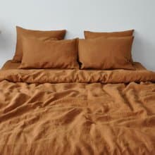 Cinnamon linen duvet cover / Softened linen / Comforter cover / Quilt cover