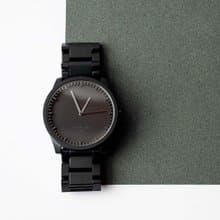 LEFF amsterdam tube 北歐工業齒輪設計腕錶 38mm 霧黑、黑鋼帶