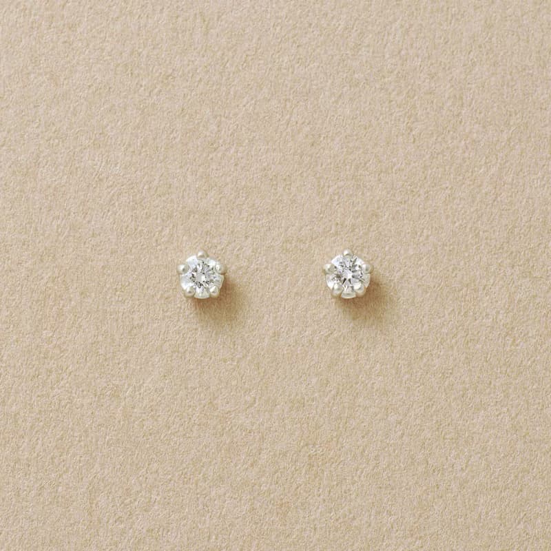 【Second Earrings】 鉑金鑽石耳環 0.06ct