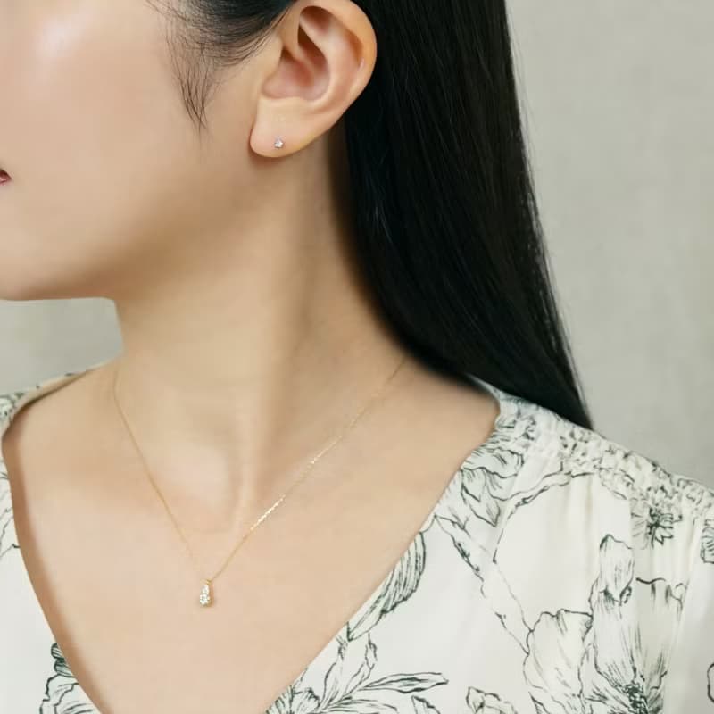 【Second Earrings】 鉑金鑽石耳環 0.06ct