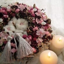 幸福櫻桃.莫蘭迪色系幸福乾燥餐桌花.婚禮.喬遷最佳首選.