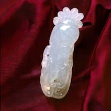 【美好人生】冰種飄黃翡翠巧雕人蔘 | 天然緬甸玉翡翠A貨 | 送禮