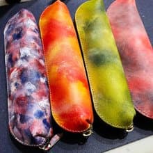 炫彩系列皮革手作筆袋  真皮  全手工縫製
