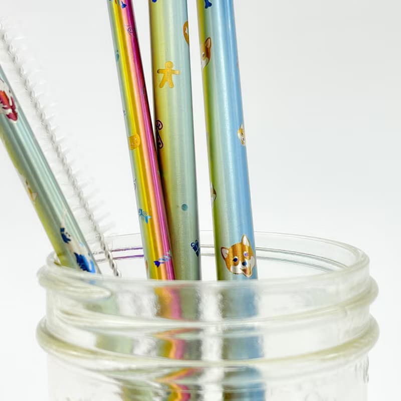 【不卡味】純鈦動物吸管(粗款12mm)  贈收納袋&清潔刷/禮物