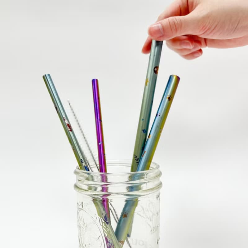 【不卡味】純鈦動物吸管(粗款12mm)  贈收納袋&清潔刷/禮物