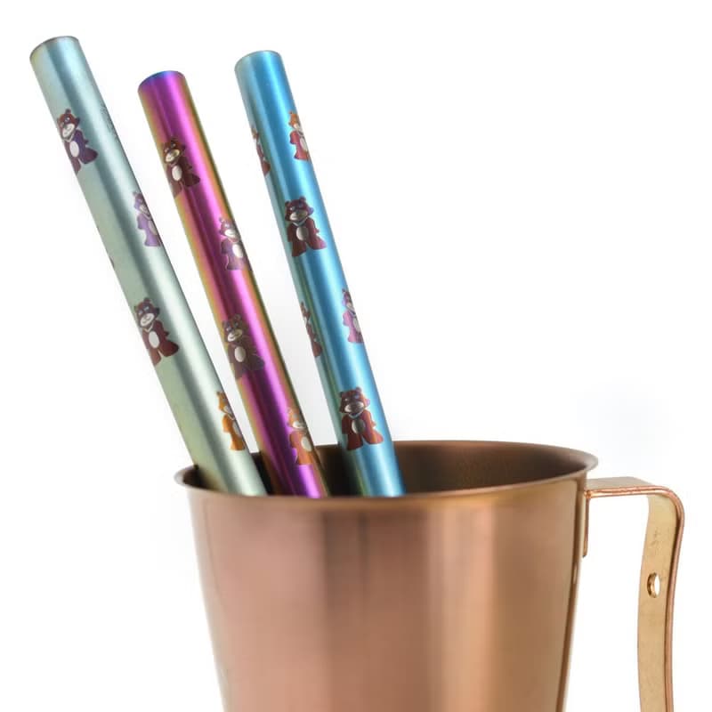 【不卡味】純鈦動物吸管(粗款12mm)  贈收納袋&清潔刷/禮物