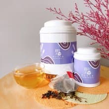 【無花不茶】花入烏龍茶-薰衣草烏龍—3g三角茶包x10入_大圓罐裝