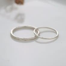 ni.kou 純銀 敲紋 線戒 情侶戒 婚戒 對戒 (三款可選)