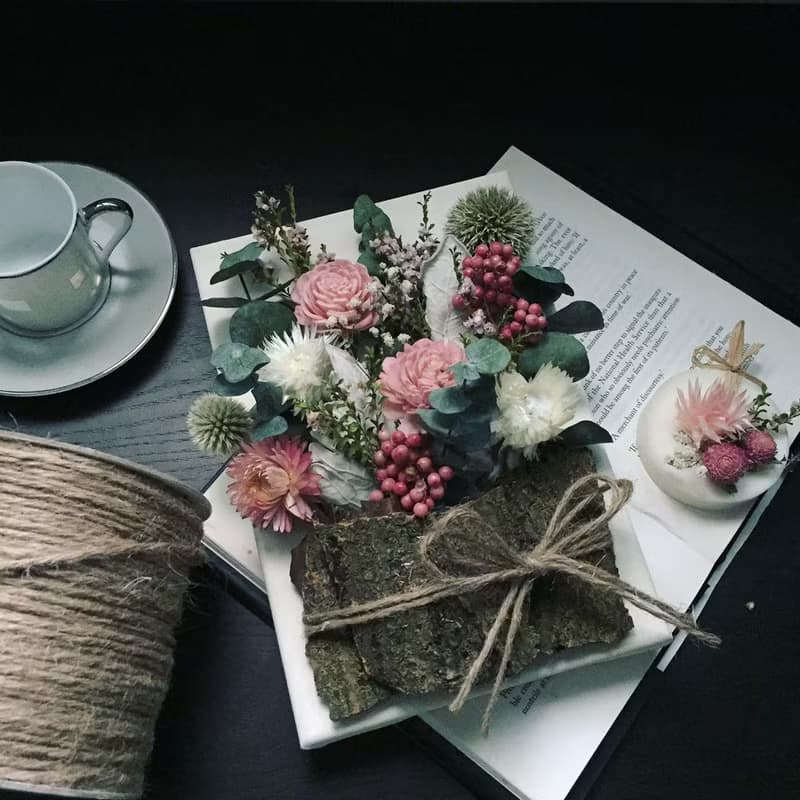 【永生花|乾燥花】當乾燥花變成立體畫|粉系|壁掛|禮物|房間佈置