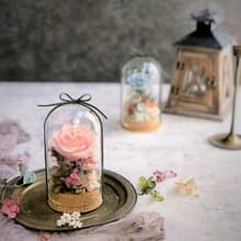 畢業情人節花束情人節花禮_經典花禮【單朵玫瑰玻璃罩盅】永生.