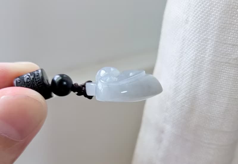 親翠 天然翡翠 冰睛底桃心鎖秀氣優雅項鍊