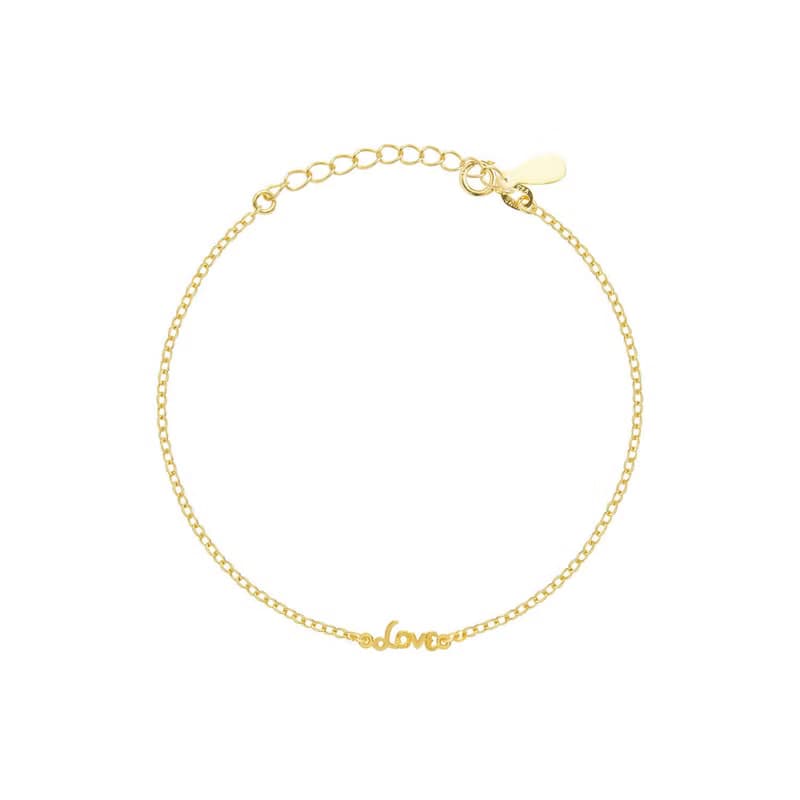 藏寶箱金飾 9999黃金純金 愛 LOVE 傳情 字母 手鍊 手環