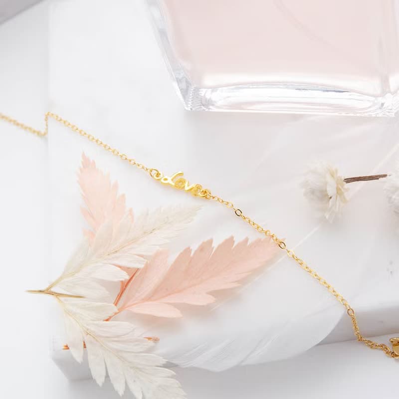 藏寶箱金飾 9999黃金純金 愛 LOVE 傳情 字母 手鍊 手環