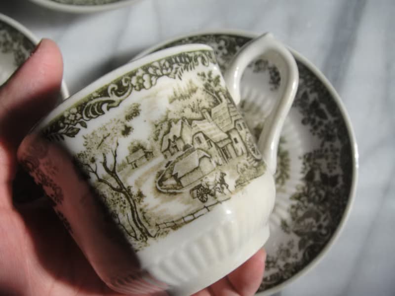 【老時光 OLD-TIME】早期歐美風格古典精美茶具組(一杯一盤為一組