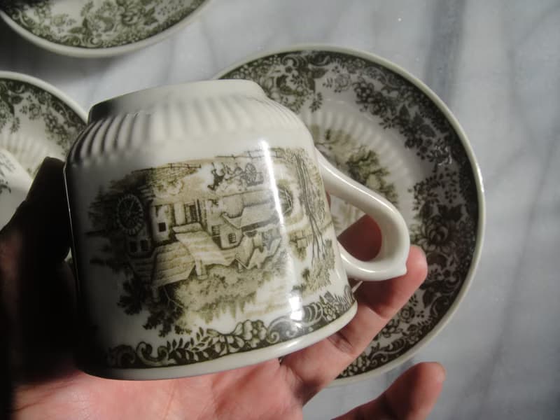 【老時光 OLD-TIME】早期歐美風格古典精美茶具組(一杯一盤為一組