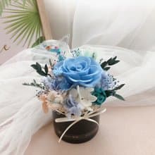 永生花 永生玫瑰花 乾燥花 開幕盆花 紀念日禮物 大理石紋 祝賀花